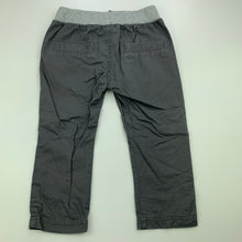 Load image into Gallery viewer, Boys Target, grey cotton casual pants, elasticated, Inside leg: 30cm, EUC, size 1,  