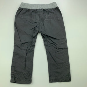 Boys Target, grey cotton casual pants, elasticated, Inside leg: 30cm, EUC, size 1,  