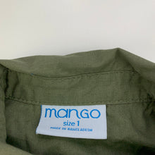 Load image into Gallery viewer, Boys Mango, khaki cotton short sleeve shirt, EUC, size 1,  
