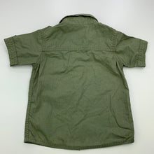 Load image into Gallery viewer, Boys Mango, khaki cotton short sleeve shirt, EUC, size 1,  
