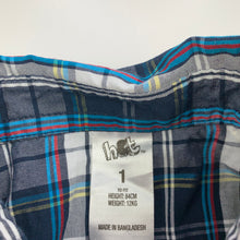 Load image into Gallery viewer, Boys H&amp;T, checked cotton long sleeve shirt, EUC, size 1,  