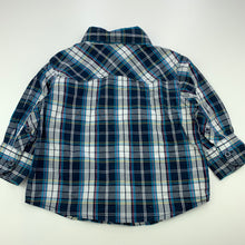 Load image into Gallery viewer, Boys H&amp;T, checked cotton long sleeve shirt, EUC, size 1,  