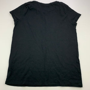 Girls Brilliant Basics, black cotton t-shirt / top, GUC, size 16,  