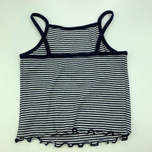 Load image into Gallery viewer, Girls Target, navy stripe cropped singlet top, EUC, size 7,  