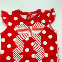 Load image into Gallery viewer, Girls Target, red &amp; white cotton bodysuit / romper, GUC, size 000,  