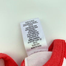 Load image into Gallery viewer, Girls Target, red &amp; white cotton bodysuit / romper, GUC, size 000,  