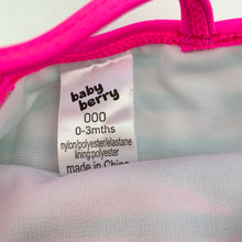 Load image into Gallery viewer, Girls Baby Berry, swim one-piece, flamingo, EUC, size 000,  