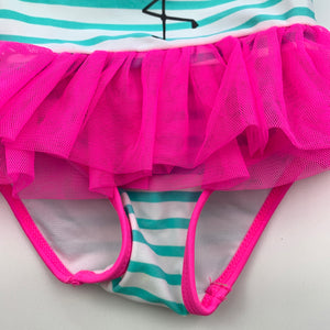 Girls Baby Berry, swim one-piece, flamingo, EUC, size 000,  
