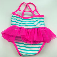 Load image into Gallery viewer, Girls Baby Berry, swim one-piece, flamingo, EUC, size 000,  