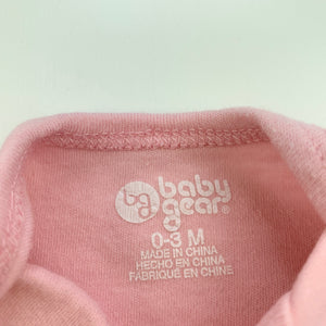 Girls Baby Gear, pink cotton bodysuit / romper, strawberries, GUC, size 000,  