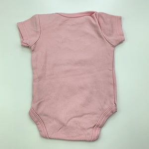 Girls Baby Gear, pink cotton bodysuit / romper, strawberries, GUC, size 000,  