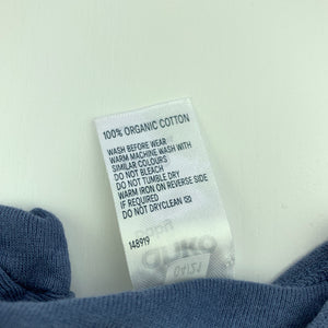 unisex Anko, blue organic cotton bodysuit / romper, GUC, size 000,  