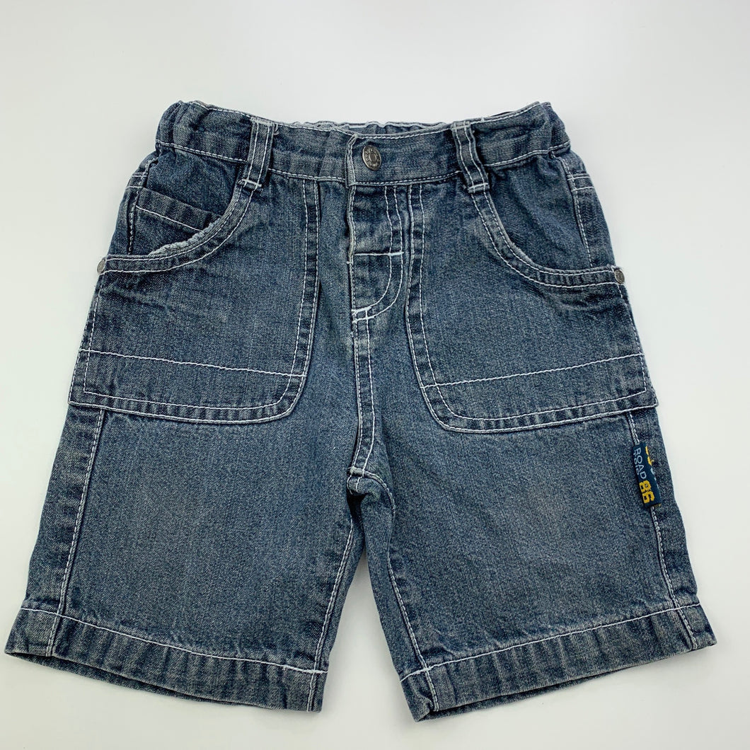 Boys Target, blue denim shorts, adjustable, FUC, size 1,  