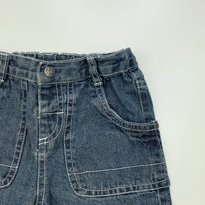 Boys Target, blue denim shorts, adjustable, FUC, size 1,  