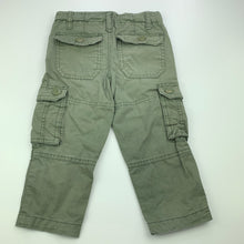Load image into Gallery viewer, Boys Pumpkin Patch, khaki cotton cargo pants, adjustable, Inside leg: 29cm, GUC, size 1,  