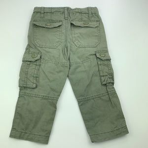 Boys Pumpkin Patch, khaki cotton cargo pants, adjustable, Inside leg: 29cm, GUC, size 1,  