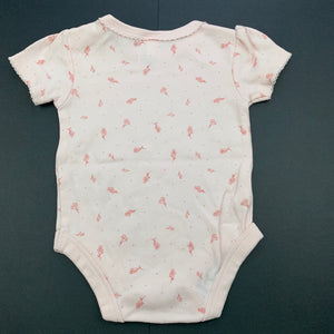 Girls Target, floral soft cotton bodysuit / romper, EUC, size 00,  