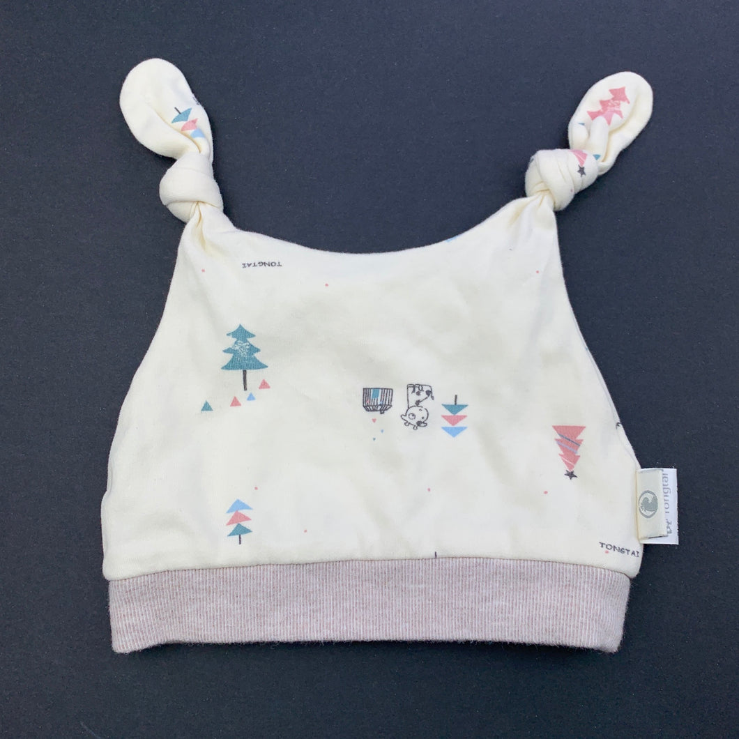 Girls Tongtai, cotton hat / beanie, 38-44cm circumference, GUC, size 000-00,  
