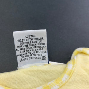 unisex Baby Wise, yellow cotton bodysuit / romper, GUC, size 000,  