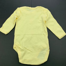 Load image into Gallery viewer, Girls Hi Hippo, yellow cotton bodysuit / romper, elephant, EUC, size 00,  
