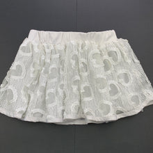 Load image into Gallery viewer, Girls Let&#39;s Dance, off white tulle &amp; sequin skirt, elasticated, L: 25cm, FUC, size 6,  