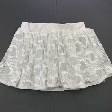 Girls Let's Dance, off white tulle & sequin skirt, elasticated, L: 25cm, FUC, size 6,  