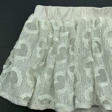 Load image into Gallery viewer, Girls Let&#39;s Dance, off white tulle &amp; sequin skirt, elasticated, L: 25cm, FUC, size 6,  