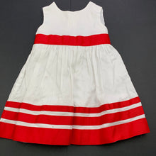 Load image into Gallery viewer, Girls Target, lined red &amp; white cotton party dress, marks front &amp; back, GUC, size 0, L: 42cm