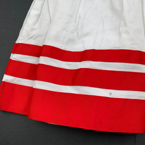 Girls Target, lined red & white cotton party dress, marks front & back, GUC, size 0, L: 42cm