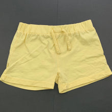 Load image into Gallery viewer, unisex Anko, yellow cotton shorts, elasticated, GUC, size 0,  