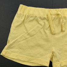Load image into Gallery viewer, unisex Anko, yellow cotton shorts, elasticated, GUC, size 0,  