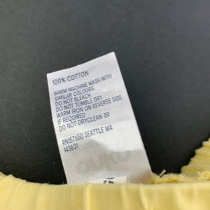 unisex Anko, yellow cotton shorts, elasticated, GUC, size 0,  