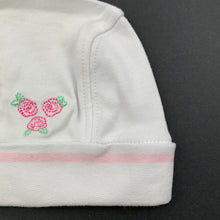 Load image into Gallery viewer, Girls Babykids, embroidered cotton hat / beanie, GUC, size 0000,  