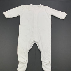 unisex Target, white cotton coverall / romper, FUC, size 00,  