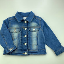 Load image into Gallery viewer, Girls Target, blue stretch denim jacket, GUC, size 1,  