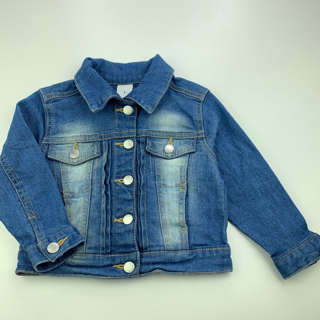 Girls Target, blue stretch denim jacket, GUC, size 1,  