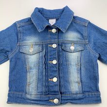 Load image into Gallery viewer, Girls Target, blue stretch denim jacket, GUC, size 1,  