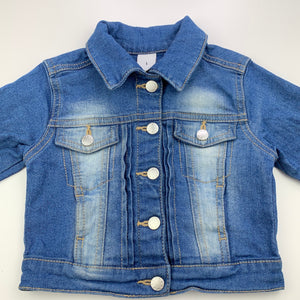 Girls Target, blue stretch denim jacket, GUC, size 1,  