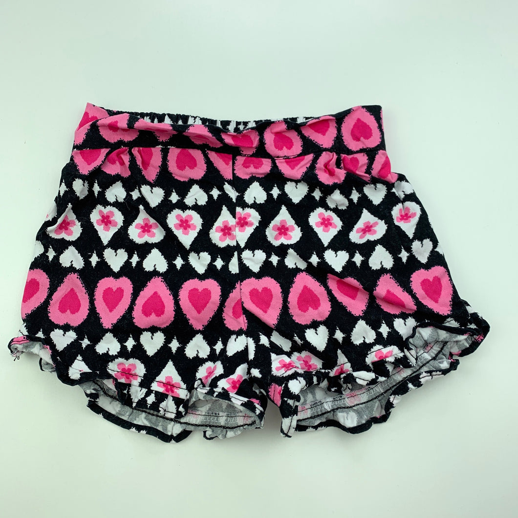 Girls lightweight, cotton shorts, elasticated, GUC, size 12 months,  