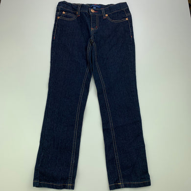 Girls Pumpkin Patch, dark stretch denim jeans, adjustable, Inside leg: 52cm, EUC, size 6,  