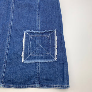 Girls Small Fry, blue denim skirt, elasticated, L: 51cm, GUC, size 6,  