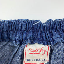 Load image into Gallery viewer, Girls Small Fry, blue denim skirt, elasticated, L: 51cm, GUC, size 6,  