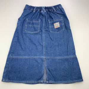 Girls Small Fry, blue denim skirt, elasticated, L: 51cm, GUC, size 6,  