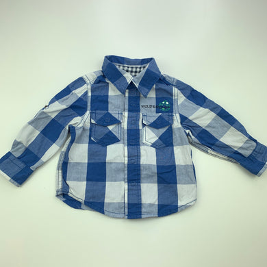 Boys DOPO DOPO MINI, cotton long sleeve shirt, poppers, FUC, size 0,  