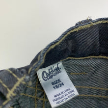Load image into Gallery viewer, Girls Osh Kosh, dark denim jeans, adjustable, Inside leg: 33.5cm, FUC, size 2,  