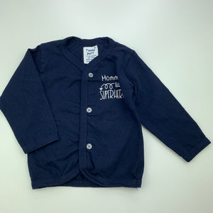 Boys Toony Port, navy cotton long sleeve top, GUC, size 1,  