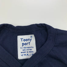 Load image into Gallery viewer, Boys Toony Port, navy cotton long sleeve top, GUC, size 1,  