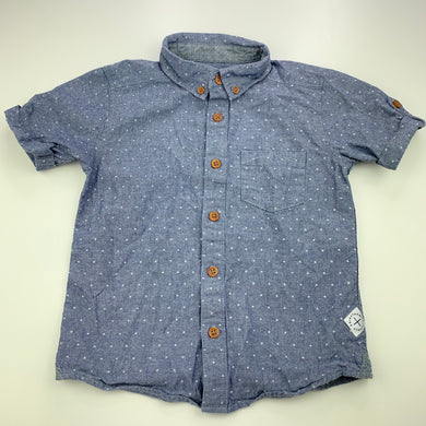 Boys Target, blue cotton short sleeve shirt, GUC, size 4,  