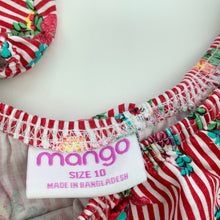 Load image into Gallery viewer, Girls Mango, striped cotton casual dress, NEW, size 10, L: 67cm