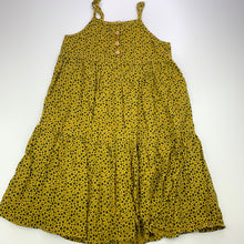 Load image into Gallery viewer, Girls Cotton On, floral viscose / linen summer dress, GUC, size 7, L: 70cm